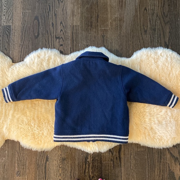 Children’s Place Wool Varsity Bomber Jacket Size Small (5/6) - Picture 5 of 7